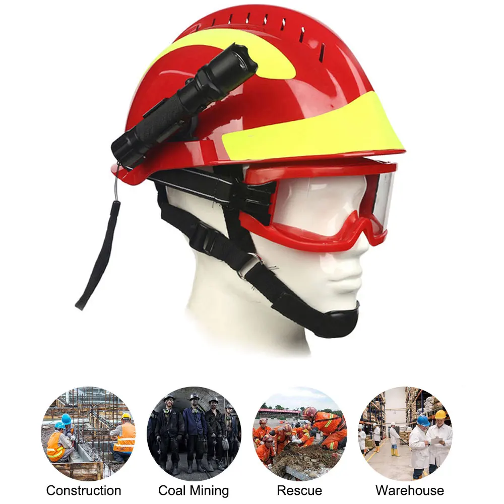 

Emergency Rescue Helmet Firefighter Safety Helmets Workplace Fire Protection Hard Hat Protective Anti-impact Heat-resistant