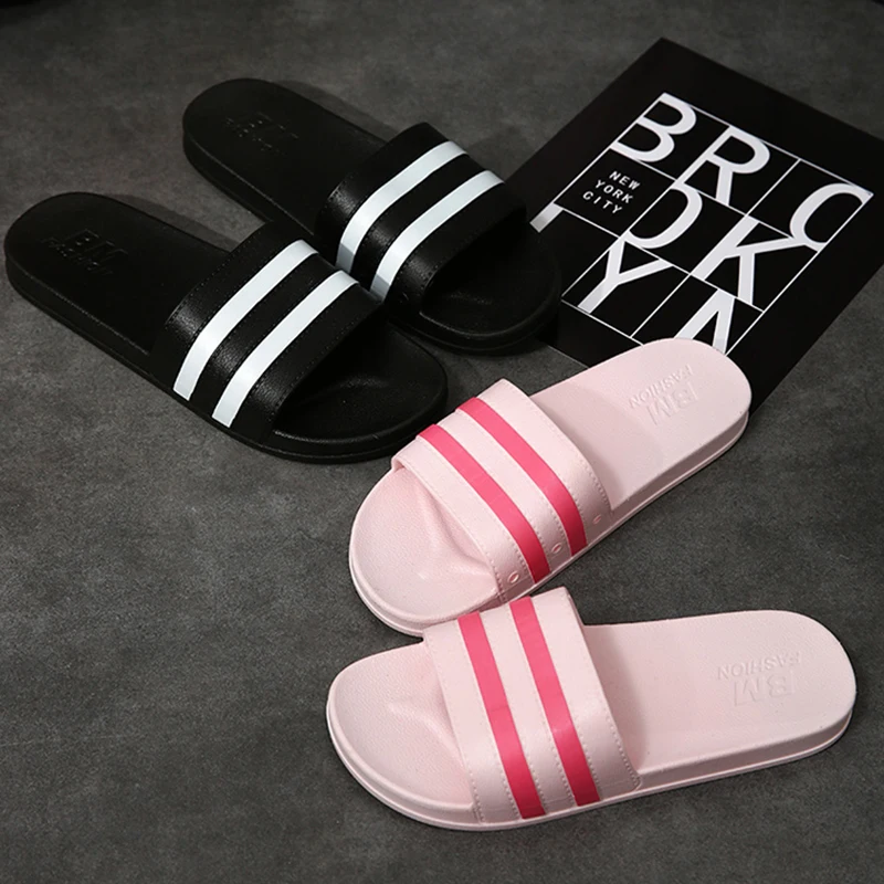 Slippers for women household summer indoor anti slip bathroom home plastic soft soles for bathing cool slippers for summer