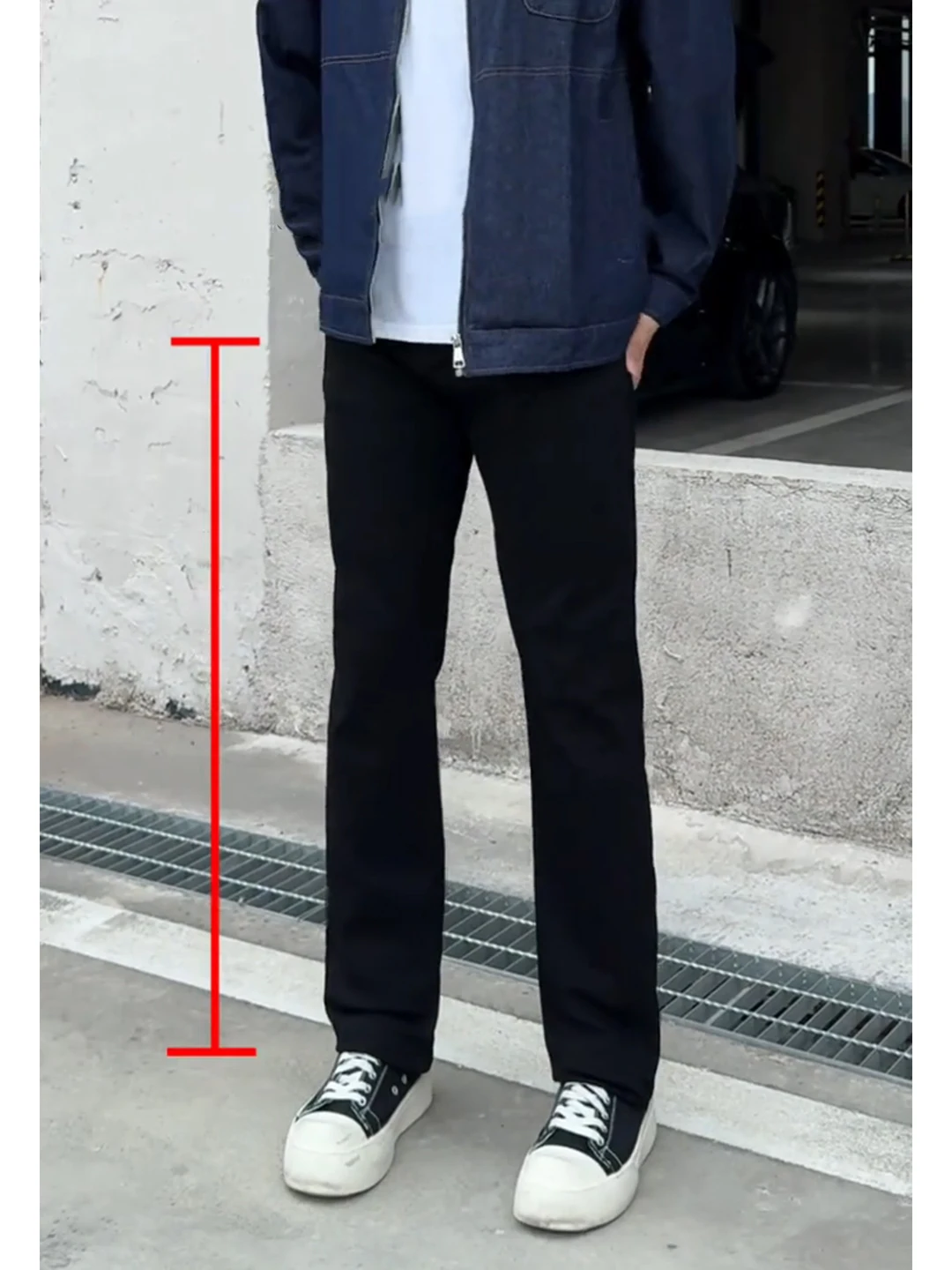 

Bla Fce Lined Men's Jeans mid Waist Straight Leg Bootcut Pants Winter Slimming Tapered Knife Cleanfit Jeans