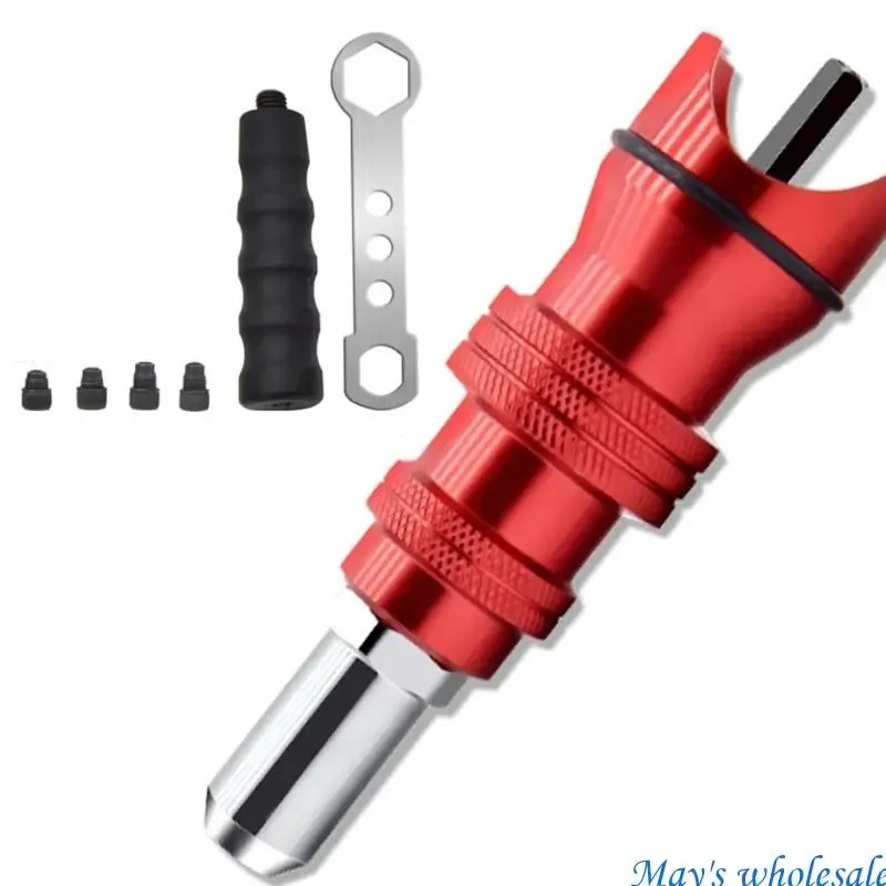 Electric Rivet Guns Adapter Metal with Handle for Electric Drill Riveting Riveter 448A