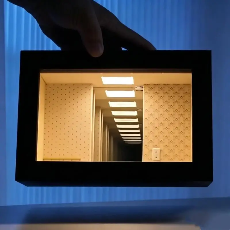 Rear Room  Abyss Mirror Photo Frame Creative Landscaping Figure  Display Box Tabletop Ornament Peripheral Gifts
