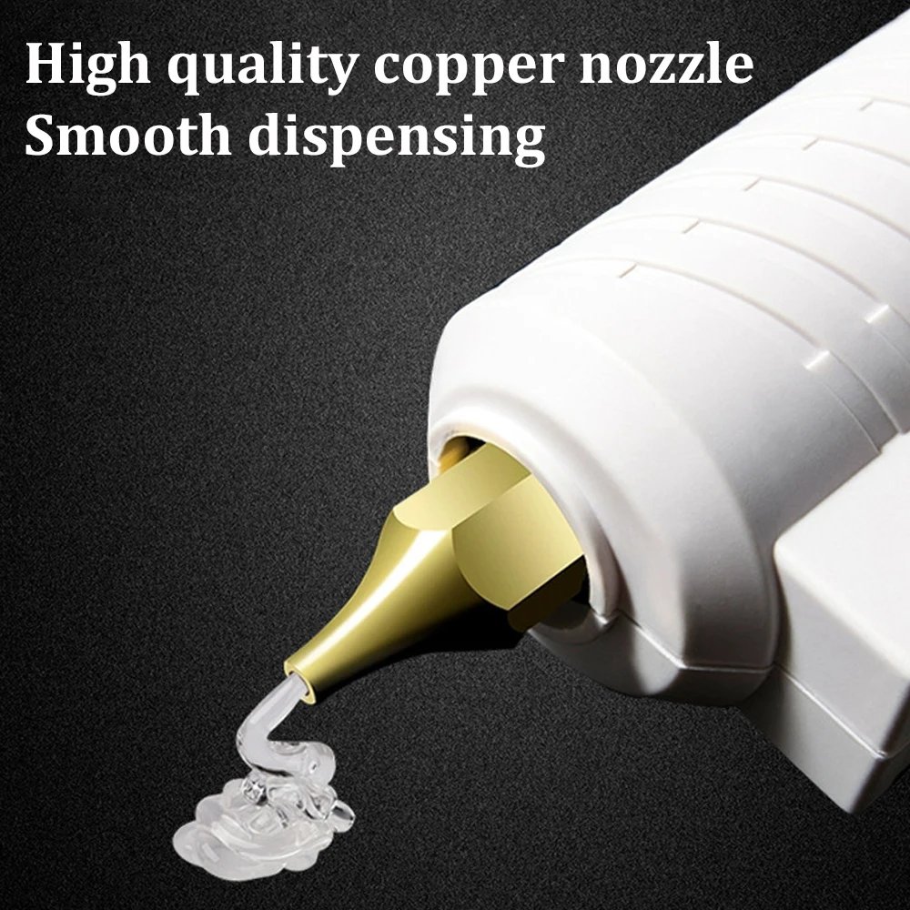 120W EU/US Hot Melt Glue Gun Smart Adjustable Temperature Copper Nozzle Heater Muzzle Diameter 11mm Craft Repair Tool