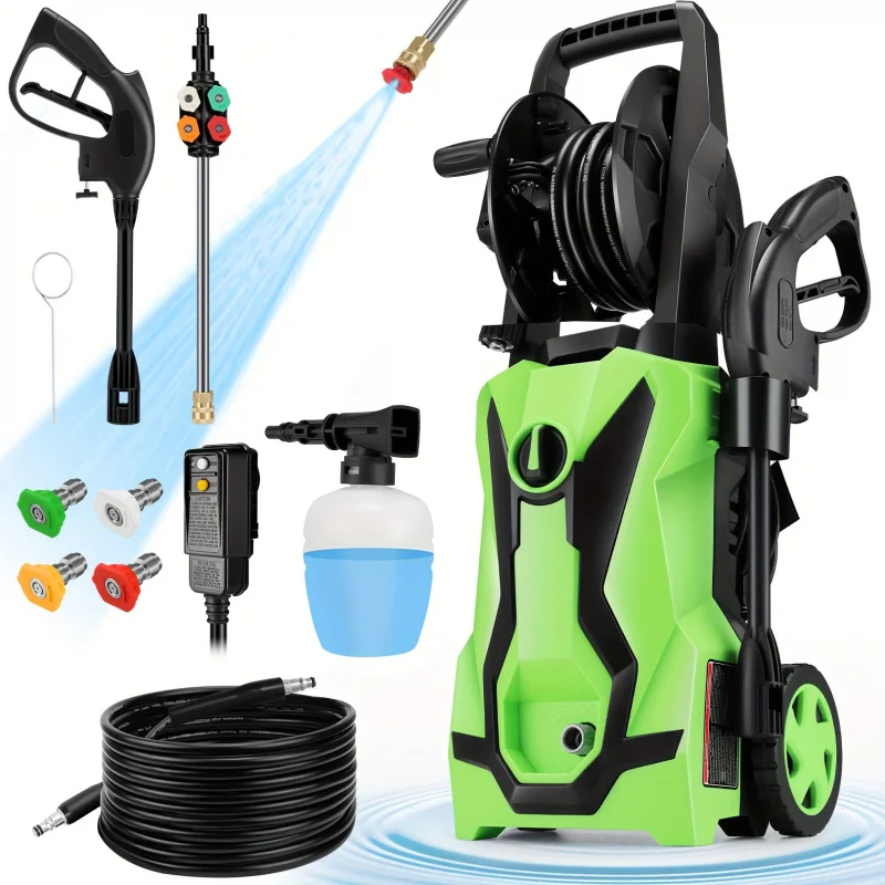 1700W Electric Power Washer 4500 Pressure Washer High Pressure Cleaner Machine With 4 Nozzles Foam Cannon