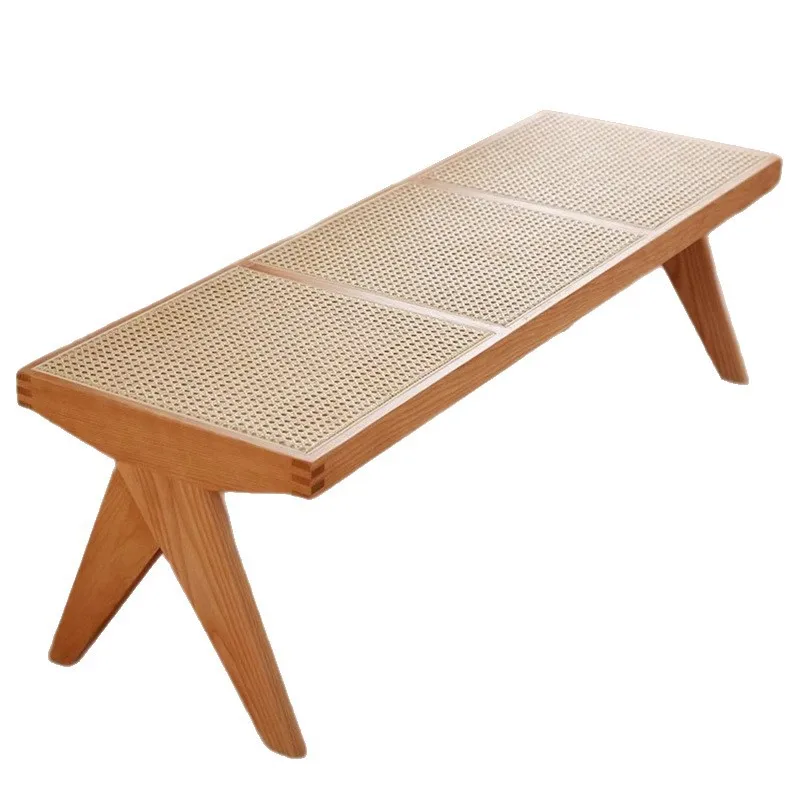 

Solid wood dining chair, household, rattan strip, living room, eating, stool