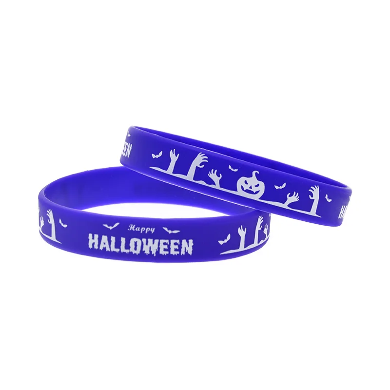 Imagem -05 - Silicone Halloween Wristband para Homens e Mulheres Trick or Treat Holiday Gift 50 Pcs