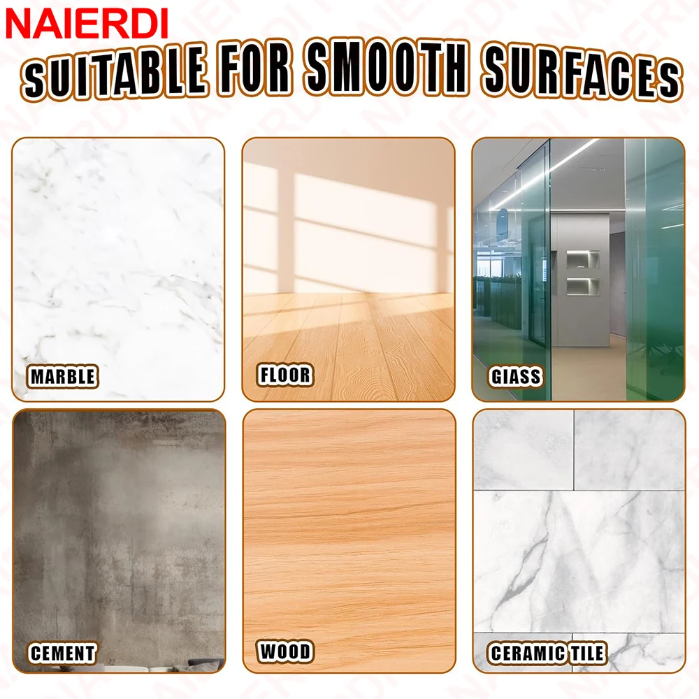 NAIERDI 2PCS Transparent Door Stop Self-Adhesive Plastic Door Stopper for Wall Protection Door Buffer Door Holder Hardware