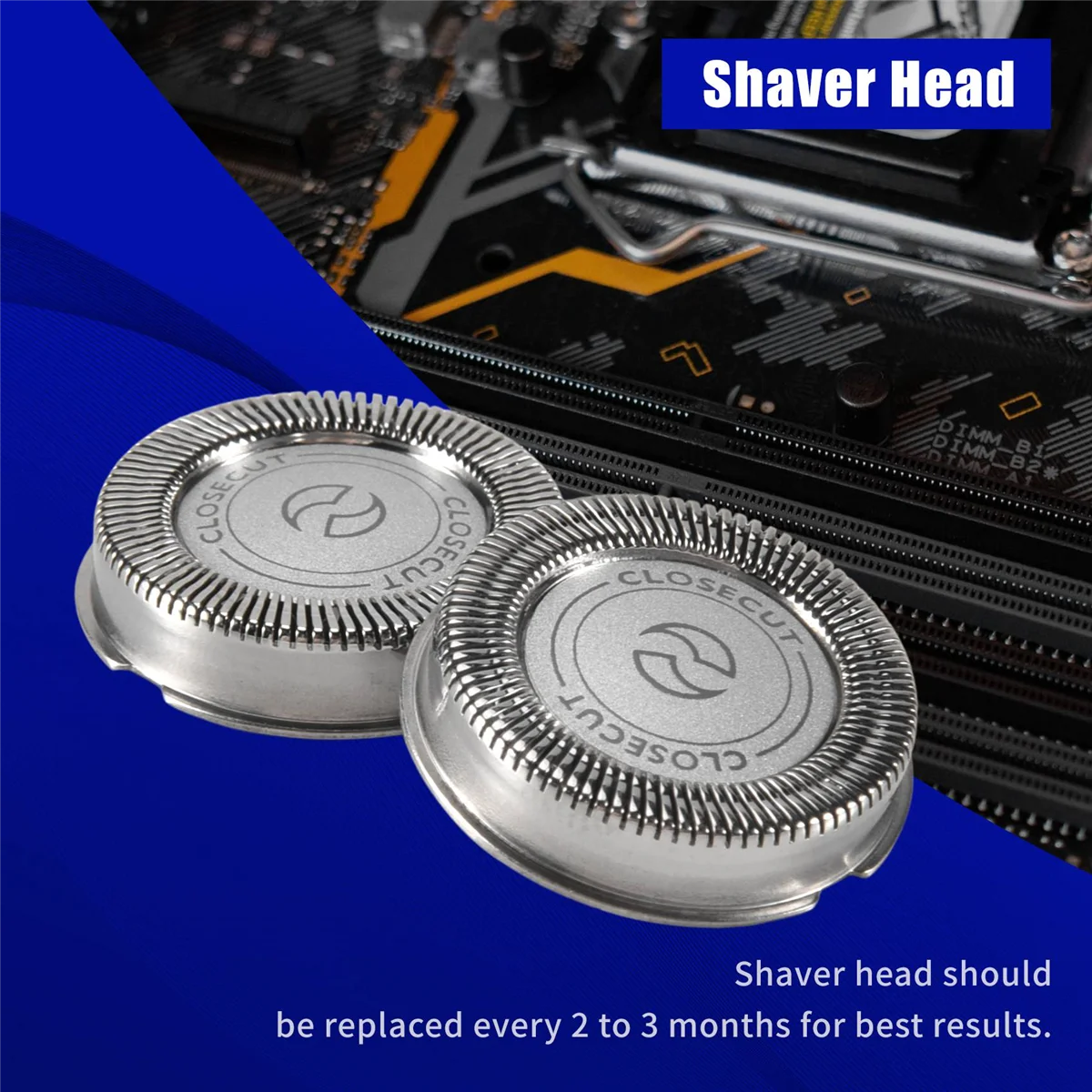 Substituição Shaver cabeça lâmina cortadores, Philips Norelco, HQ4, HQ58, HQ56, HQ80, 2pcs