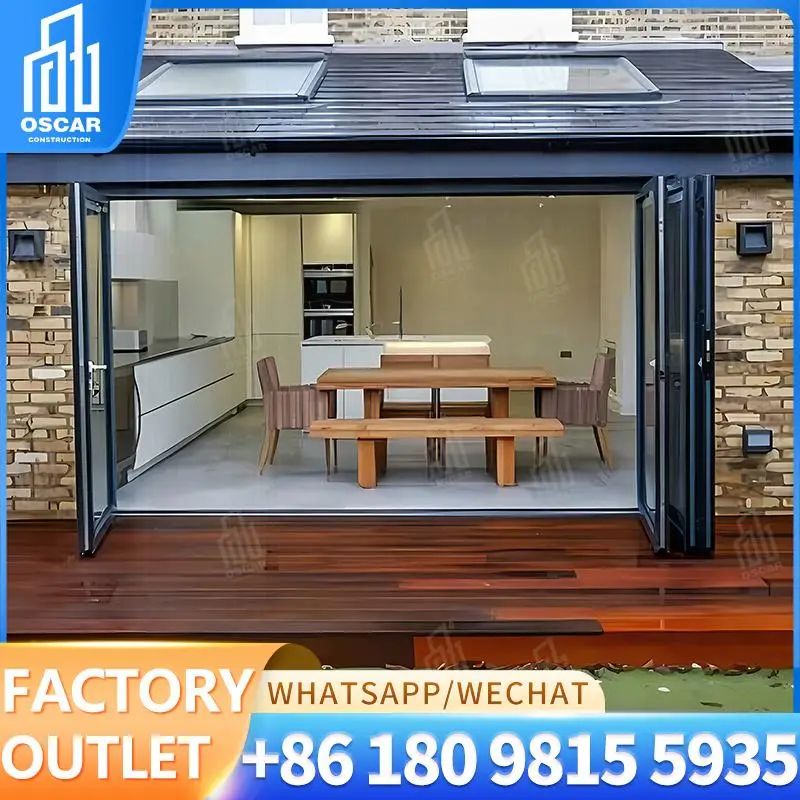 

Customizable EuropeanStyle DoubleFolding Bifold Door for Office Spaces Factory Direct Sale Bifold Door