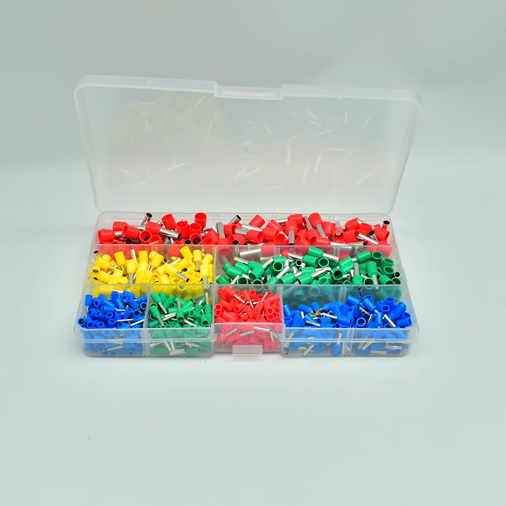 700pcs European Type Tube Terminals Wire Connector Crimper Cable Electrical Pressure Connection Ring Cold Crimp Terminals