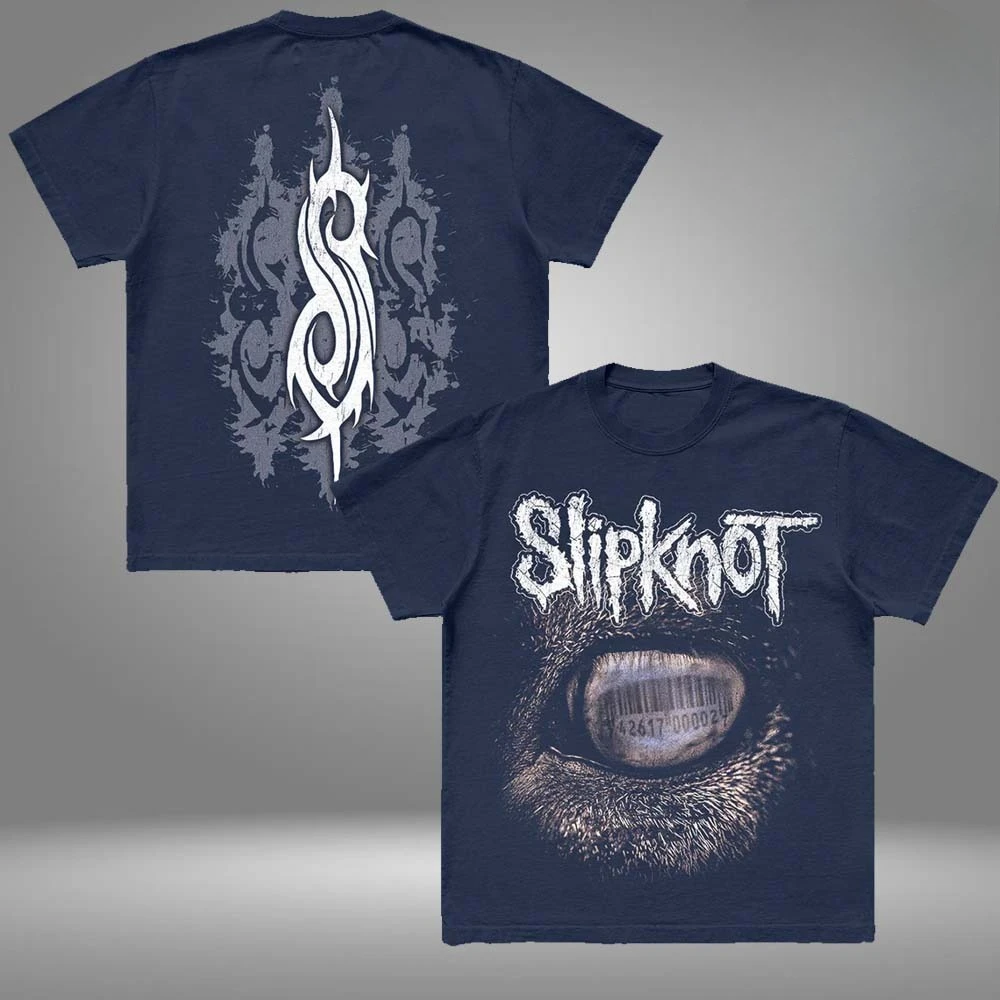 تي شيرت Slipknot Maggots ثقيل الوزن على الوجهين للجنسين تي شيرت فاخر عالي الجودة لكل من الرجال والنساء Y2k #4