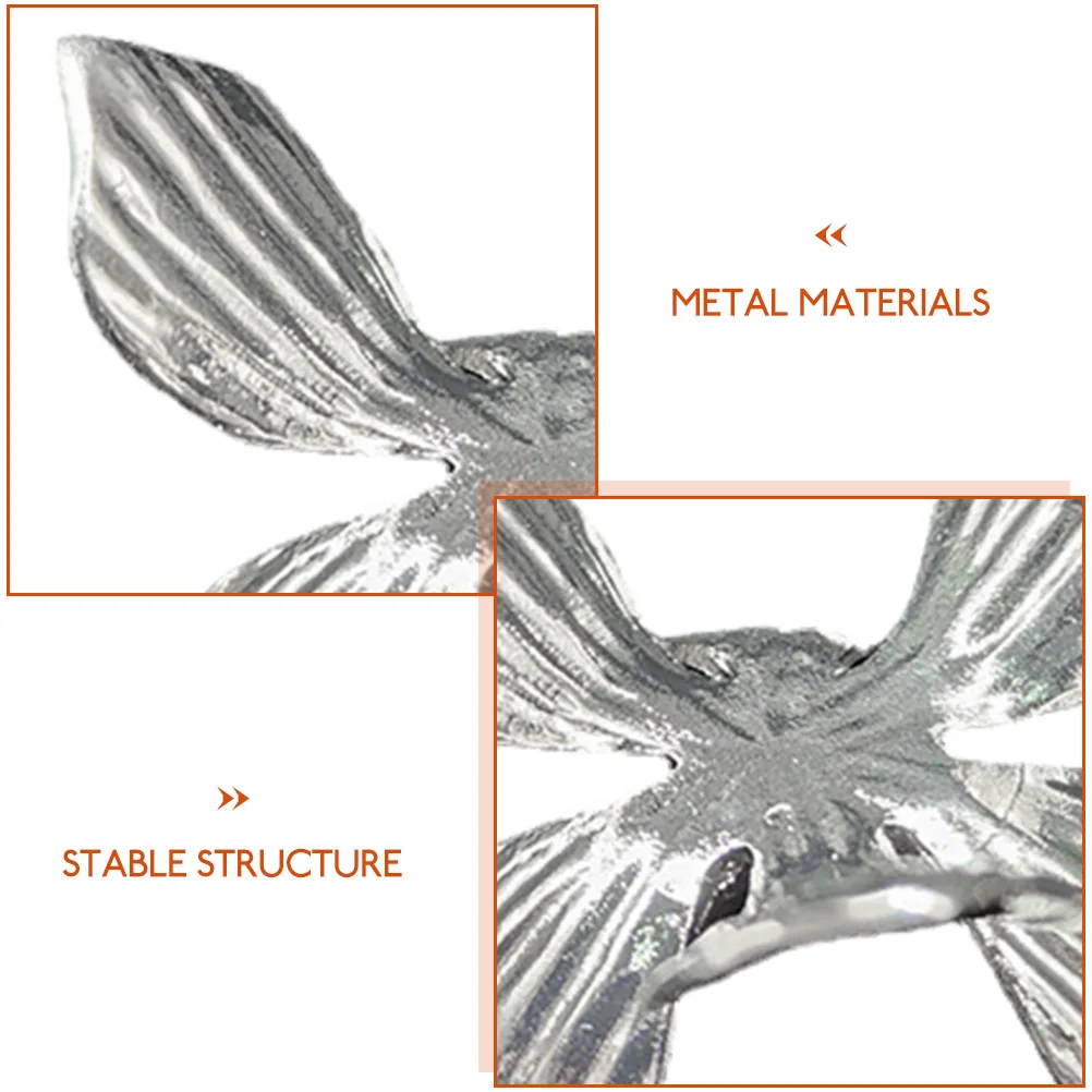 

2 Pcs Metal Base Tray Sphere Frame Leaves Shaped Crystal Ball Stands for Display Desktop