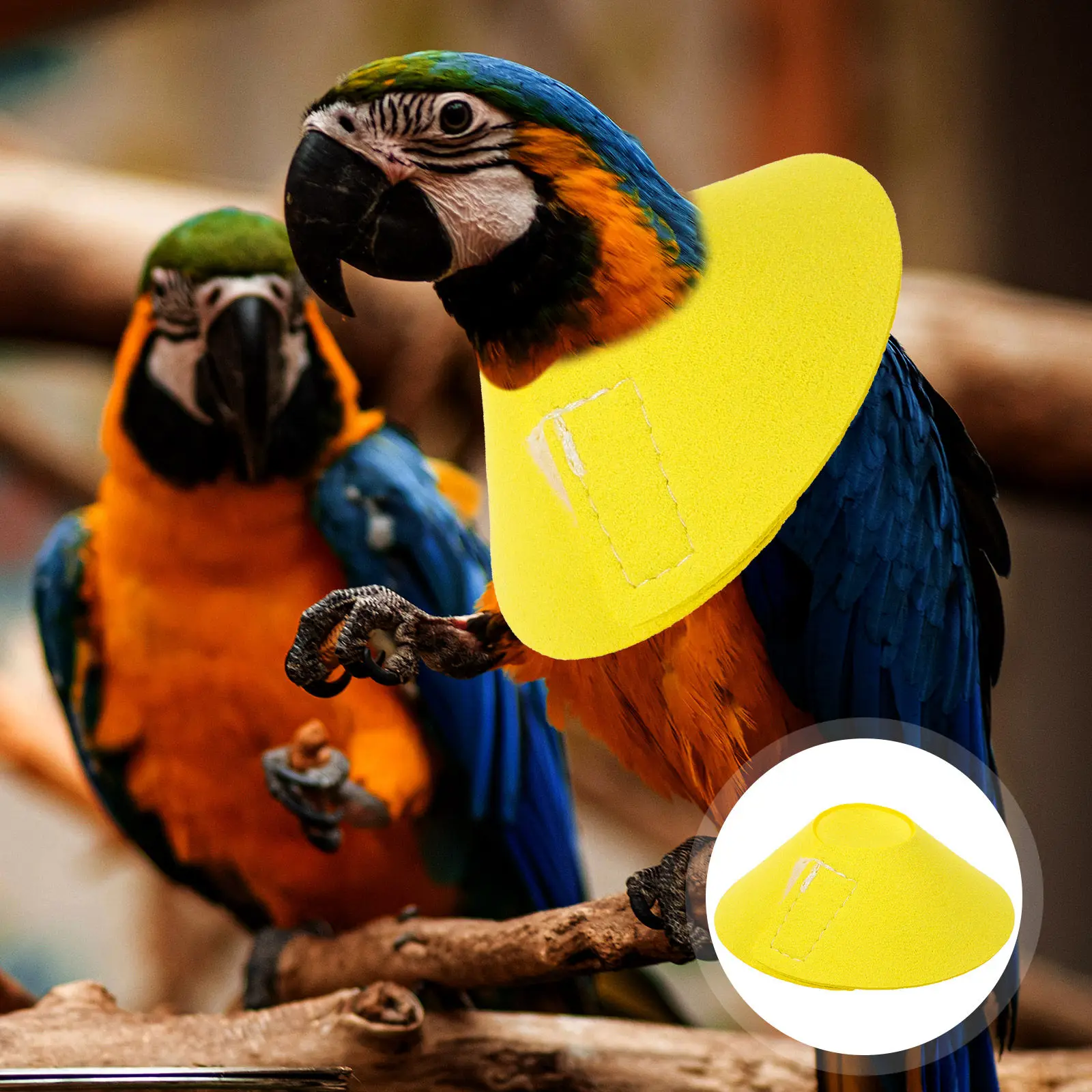 Parrot Collar Anti-Biting Protective Neck Cone Bird Recovery Soft Comfortable Waterproof Parrot Neck Cover Bird Anti-Pecking