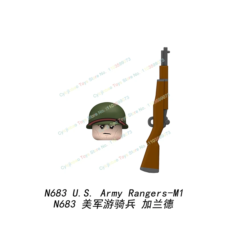 N684 N685 Rangers soldats guerriers militaires MOC guerre militaire figurines d'action blocs de construction assembler scène briques bricolage enfants jouets