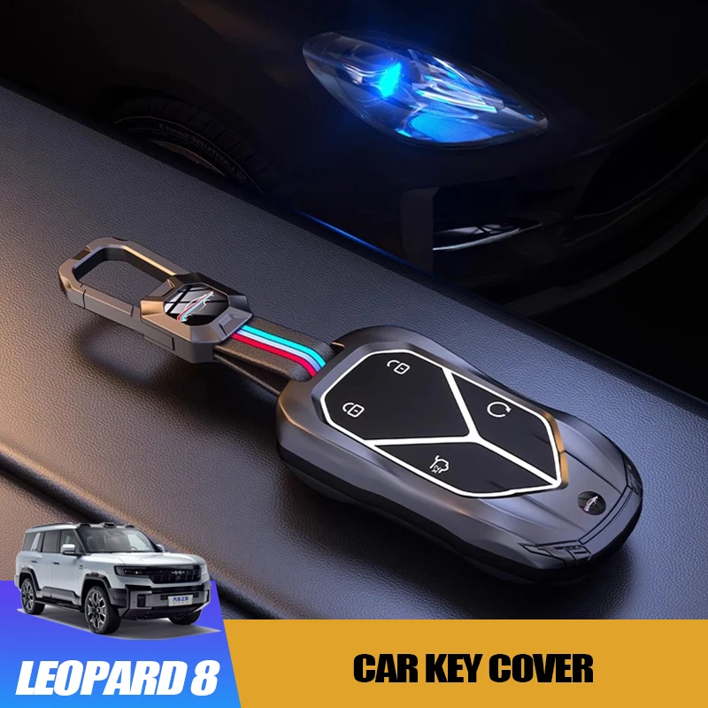 Zinc Alloy Car Key Case Cover For BYD Formula Leopard 5/8 Racing Style Custom Key Accessories