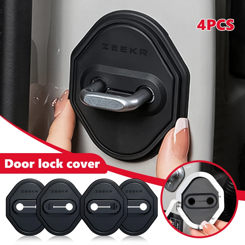 4Pcs Silicone Door Lock Latch Protector Anti-collision Cover For Zeekr 001 007 007GT 009 X MIX 7X 8X 9X 2026 Car Accessories