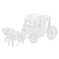 Royal Carriage Box Transparent ABS Wedding Party Favor Snack Packaging Boxes Carriage Party Favor Box Storage Container