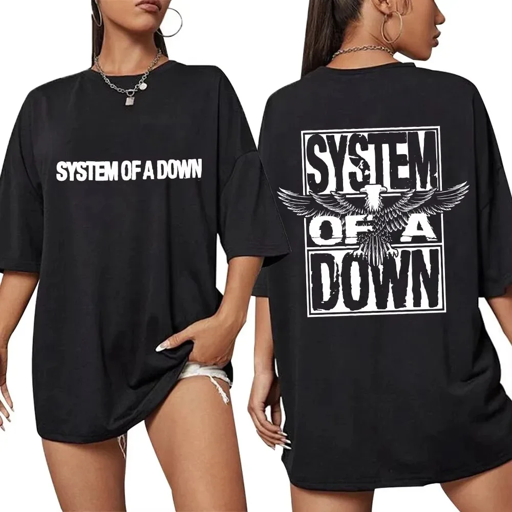 System of A Down Rock Band T-Shirt Men's Vintage Alternative Metal Gothic Style Classic Pure Cotton Fashion Short Sleeve T-shirt