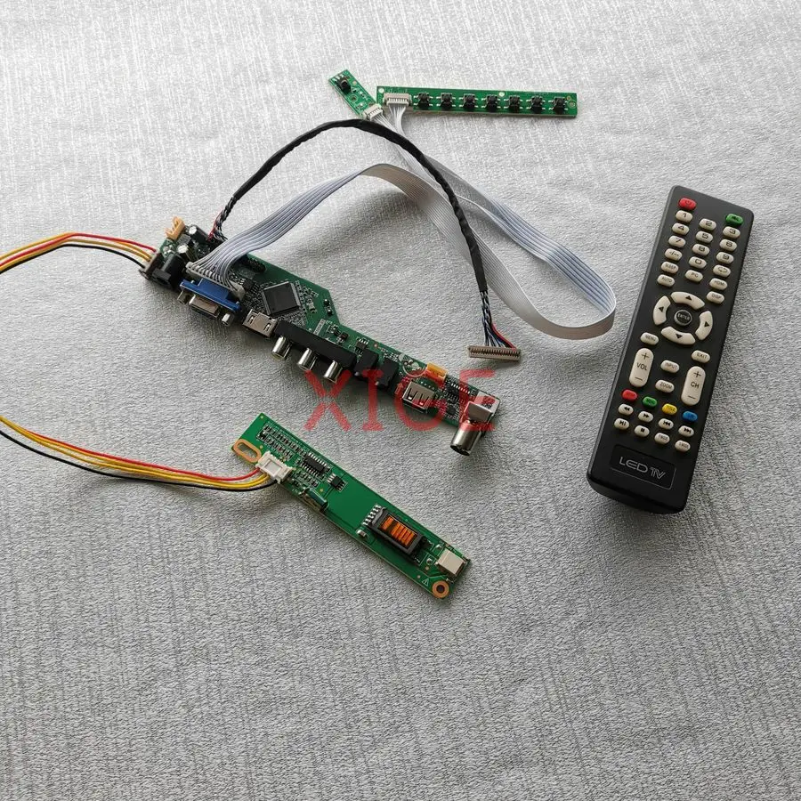 

Плата контроллера привода экрана подходит для UB133X01 LP133X09 LP133X8 LP133X7 1-CCFL 20-контактный LVDS 1024x768 USB + AV + VGA + HDMI 1024*768 DIY Kit