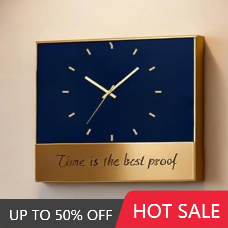 Decorative Metal Wall Clock Vintage Wall Watch Luxury Aesthetic Clocks Minimalist Silent Elegant Living Room Watches Home Decor