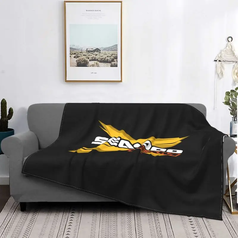 Sea Doo Can Am Brp X Team Logo Blanket Fluffy For Bed Sofa Cover Bedding Throws Camping Blanket