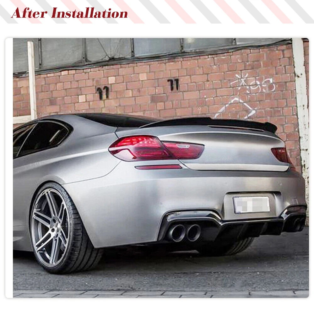 Car Rear Bumper Diffuser Spoiler for BMW F06 F12 F13 M6 M Sport 2012 -2016 Car Rear Bumper Carbon Fiber Racing Body Kits