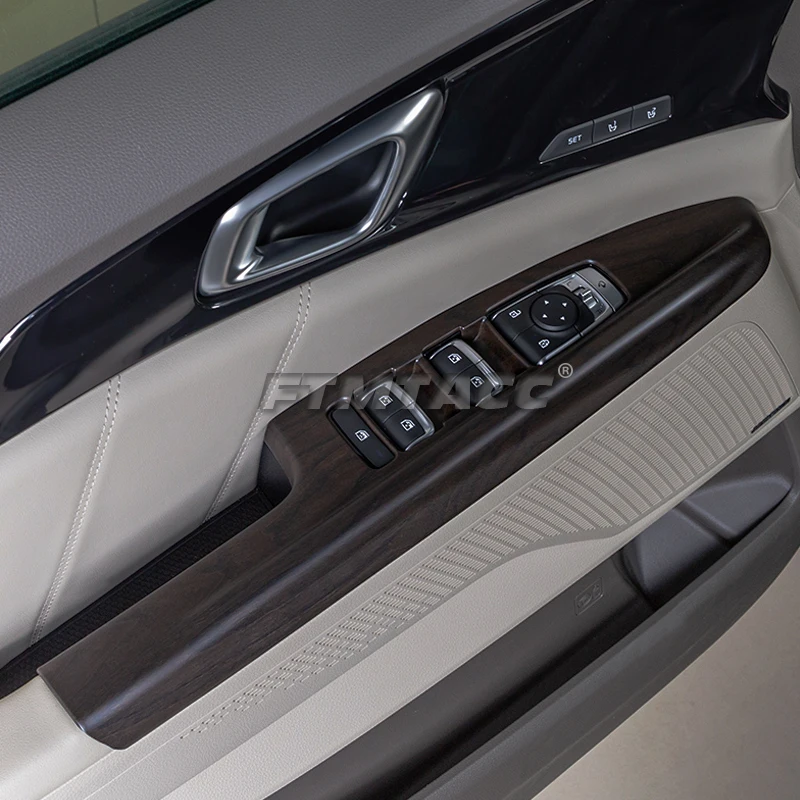 สำหรับ Kia Carnival KA4 2020 2021 2022 2023 ABS พีชไม้ที่นั่งด้านหลังคอนโซลผู้ถือแผงท่อเครื่องปรับอากาศ Outlet Cover trim