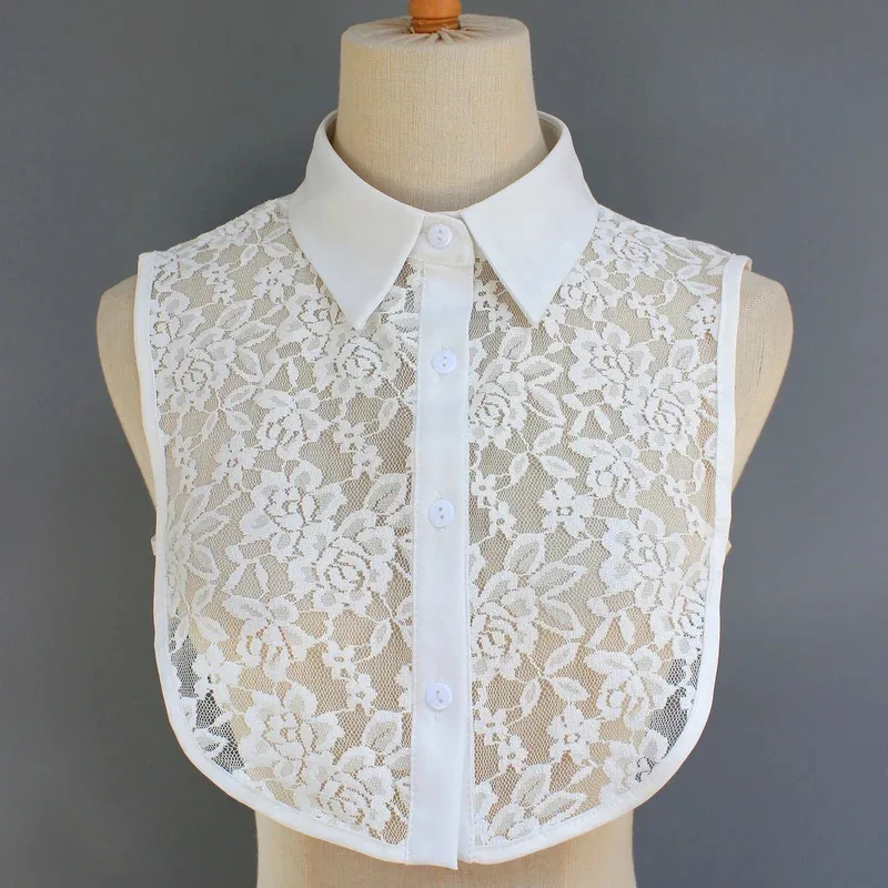 

1 delicate sheer lace false collar – elegant, floral & sexy, perfect for layering with tees, knits, dresses or blazers year-roun