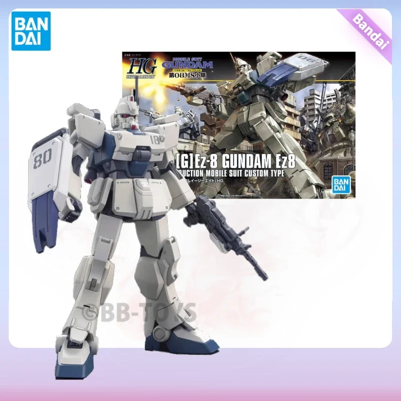 Bandai Gundam Model Kit HGUC 08TH MS TEAM RX-79[G] Ez-8  Ez8 Genuine Robot  Anime Action Toy Figure Toys for Children