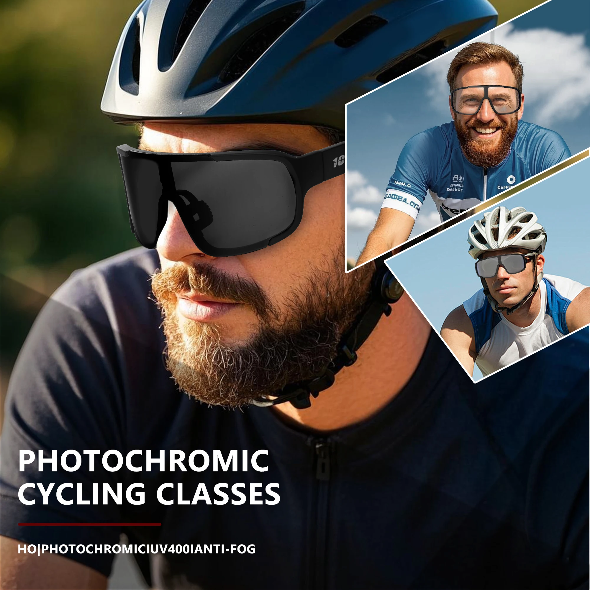 

POC 3 Lens Set Cycling Glasses 106% Brand Fully Coated Bicycle Wind Glasses Can be Paired with Myopia Glasses