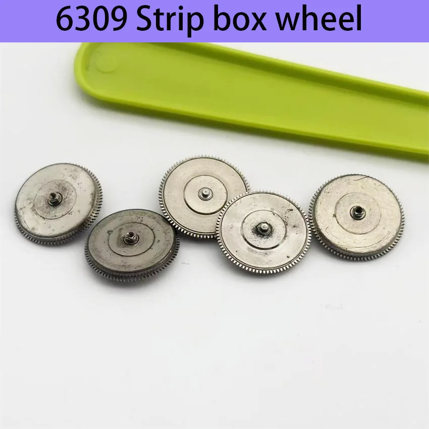 Original Watch Disassembly Parts 6309 Movement Strip Box Wheel with Mainspring Included Clockwork Box for Watch Repair