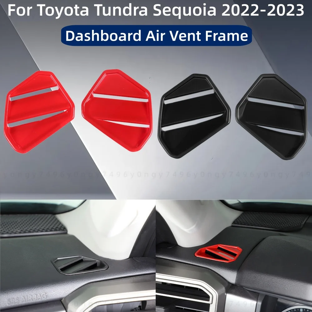 

Car Upgrade Styling Dashboard Air Vent Frame For Toyota Tundra Sequoia 2022-2023 Cars Modification Decoration Accessories