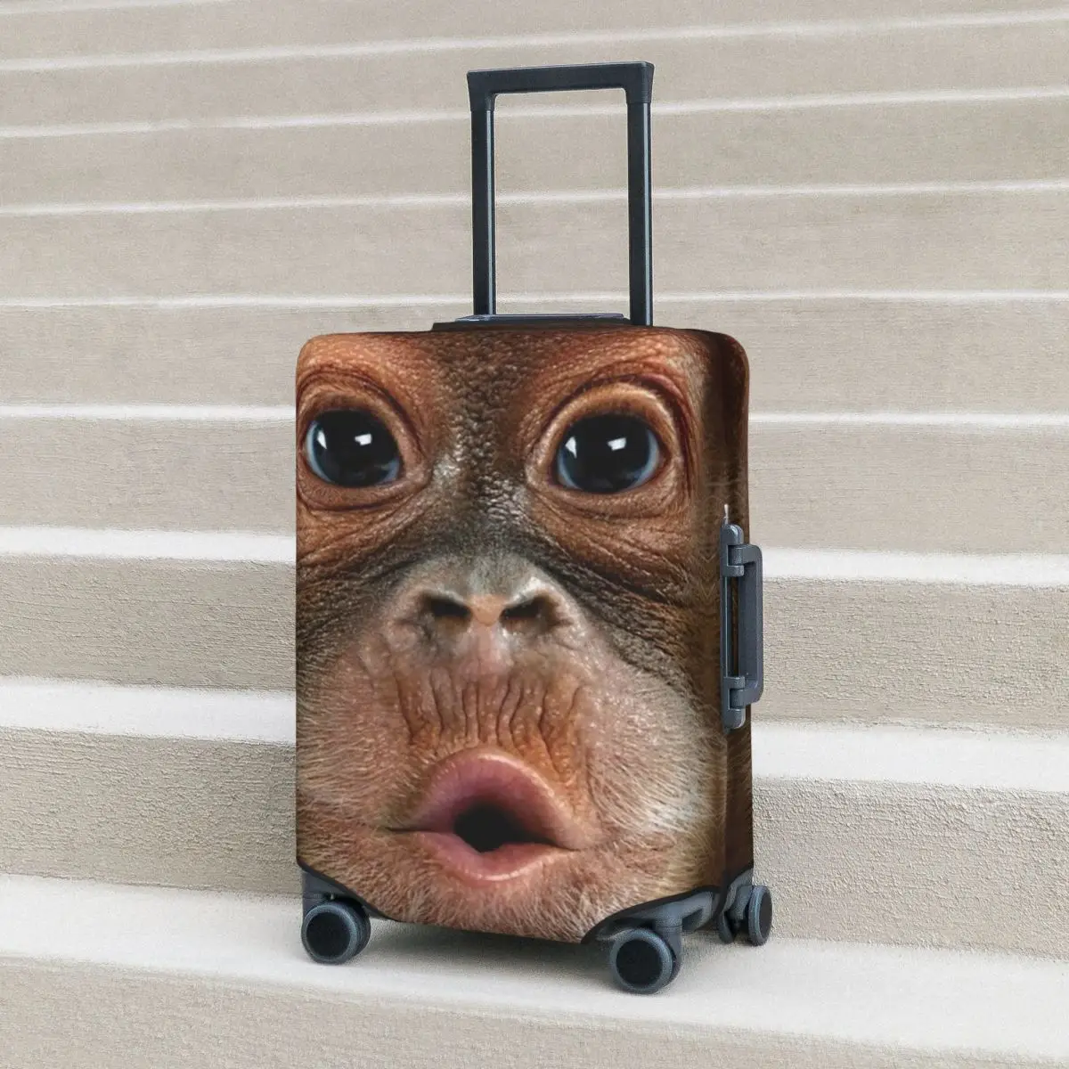 

Чехол для чемодана с изображением детского орангутанга и обезьяны с большим лицом, эластичные защитные чехлы для багажа для путешествий 18-32 дюймов