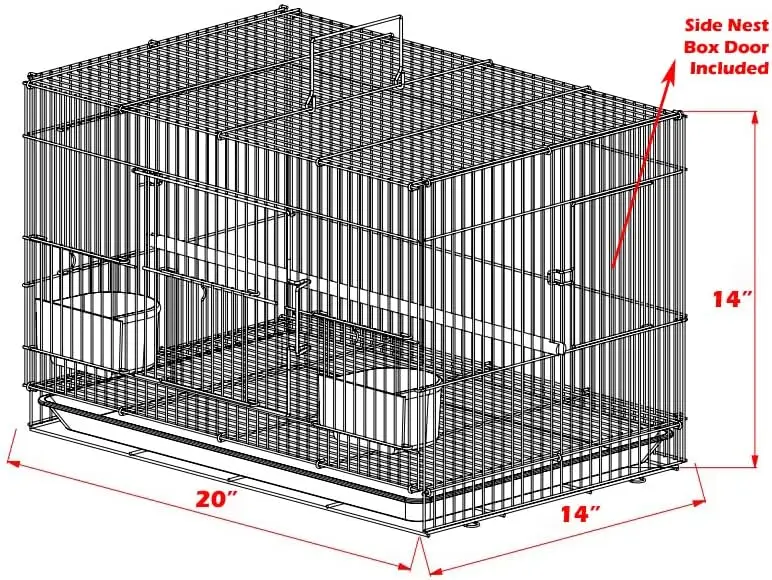 鳥小屋の繁殖ブリーダー、ラブバードフィンチインコフィンチフライトケージ、20 "x 14" x 14 "h、10個セット