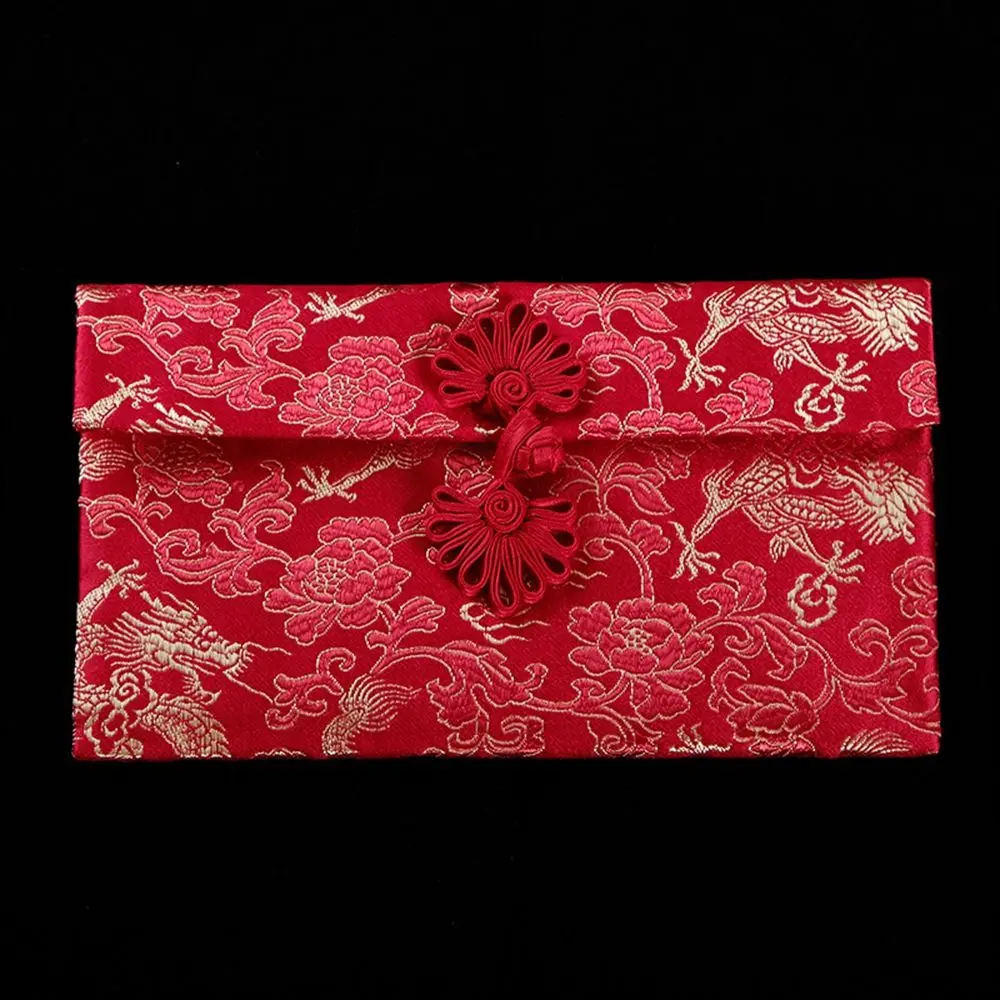 Patterns Brocade Cloth Best Wishes Spring Festival Wedding Birthday Party Gift HongBao Money Bags Red Envelope Red Packets