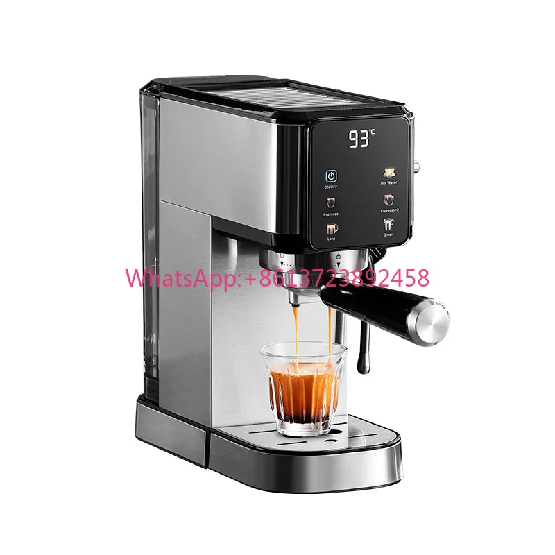 Electric Semi-Automatic Espresso Coffee Maker 20 Bar Pressure Stainless Steel App-Controlled Household Hotel Car Use