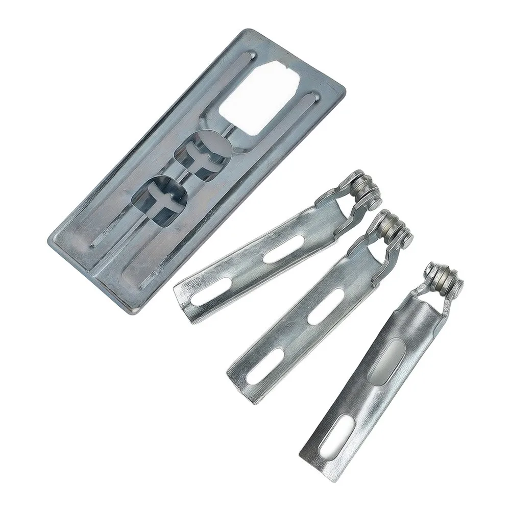For 55 For jig Saw Guide Wheel and Base Plate Assembly 3 Guide Wheels 1 Base Plate Silver Metal Material for Optimal Function