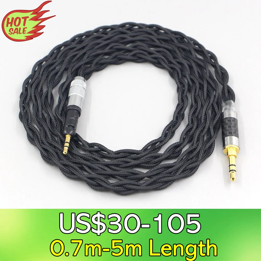 

LN007461 чистый 99% Серебряный Внутренний нейлоновый кабель для наушников для звуковой техники ATH-M50x ATH-M40x ATH-M70x ATH-M60x гарнитура для наушников