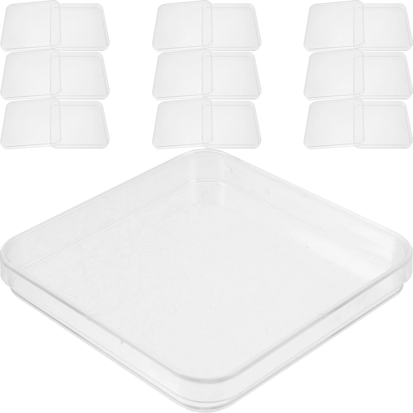 10 قطع من أطباق بتري للاستعمال مرة واحدة، أطباق ثقافة خفيفة الوزن، عينة واضحة، لوحات خلية شفافة، مختبر بلاستيكي