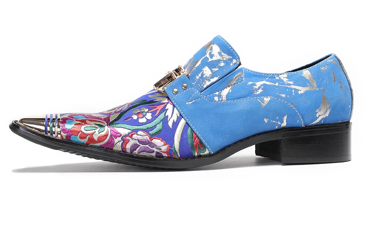 BOARD Herbst Herrenschuhe Spike Luxuriöse Persönlichkeit Bankett Niete Tigerkopf Druck Formelle Kleidung Schuhe – Detail 24