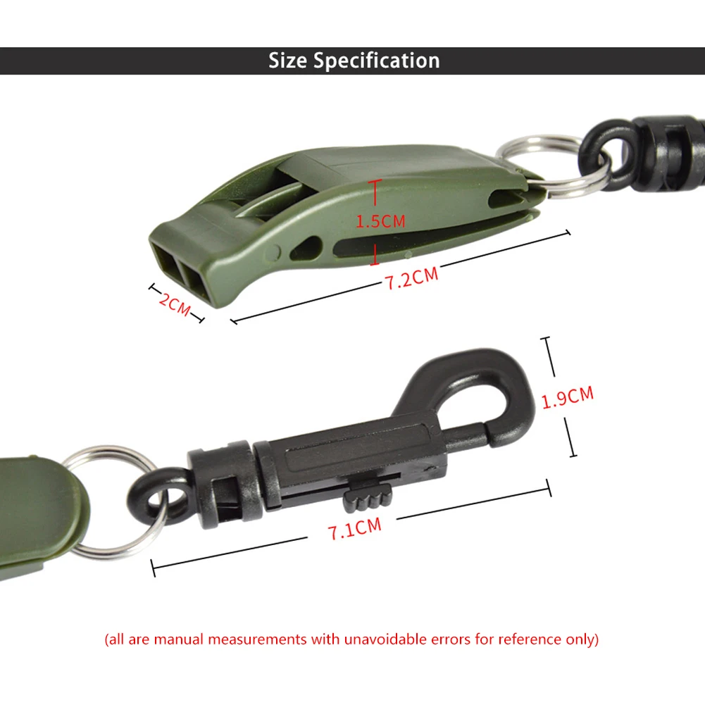Dual Frequency Emergency Whistle One-piece Design Sos Whistle Loud Voice High Low Audio Whistle Strong Penetration Diving Rescue