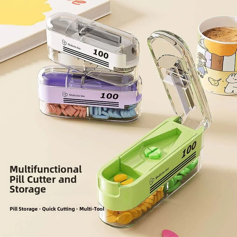 

Portable Precision Medicine Tablet Cutter Quart Drug Tablet Cutter Medicine Box Organizer Home Organization Tool