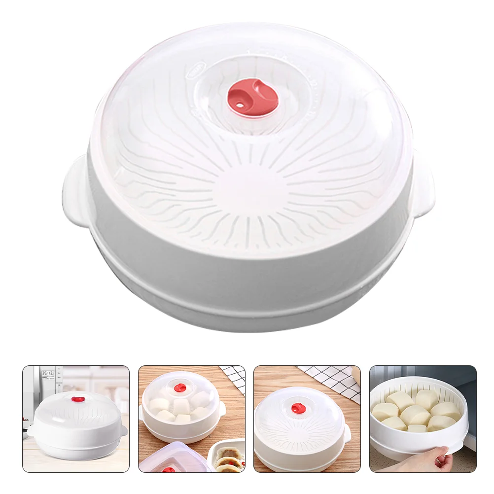 

Microwave Steamer Containers for Food Plastic Kitchen Rice Dish Cooker Steamed Fish Oven