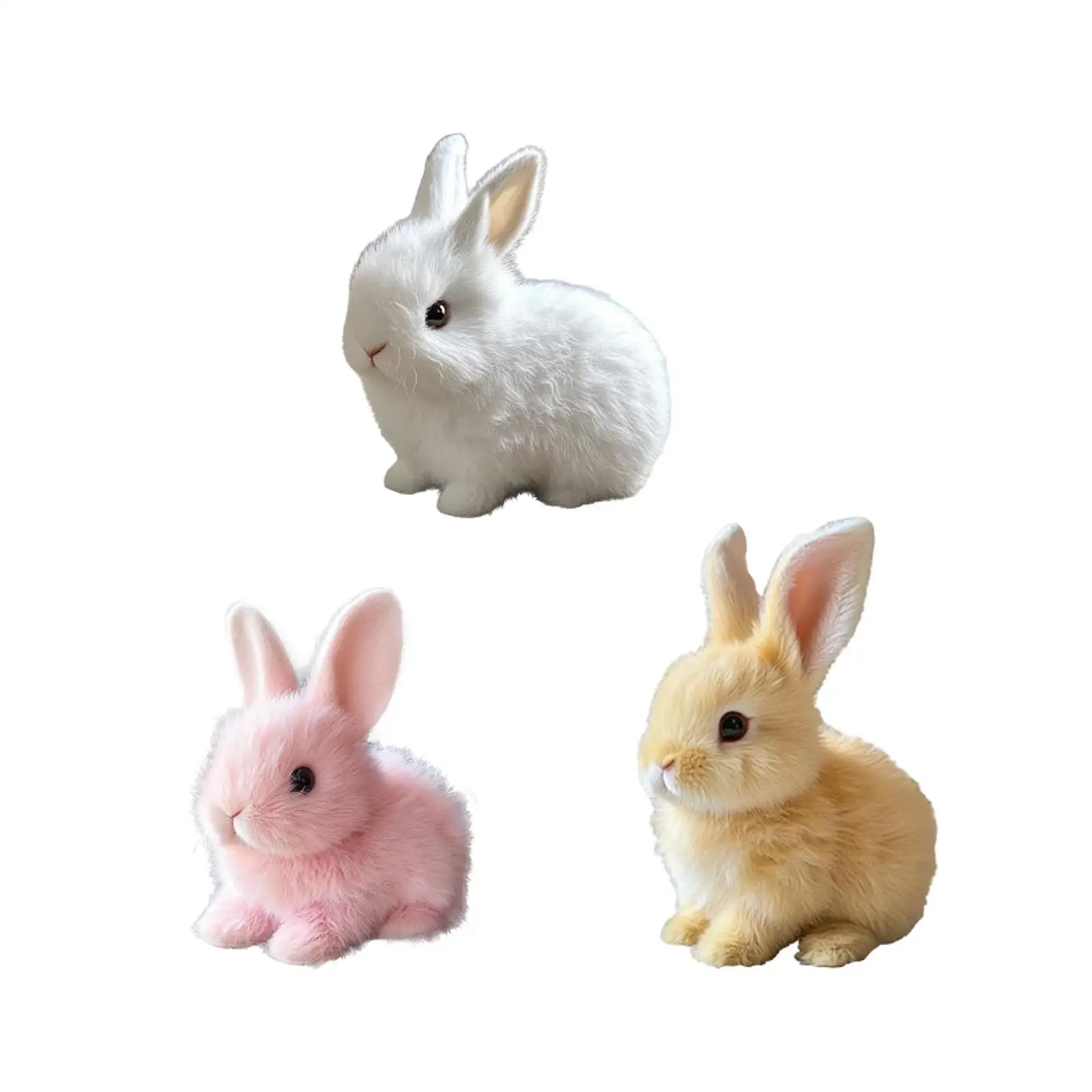 Lapin en peluche électronique, compagnon de carottes, Animal en peluche pour nourrissons