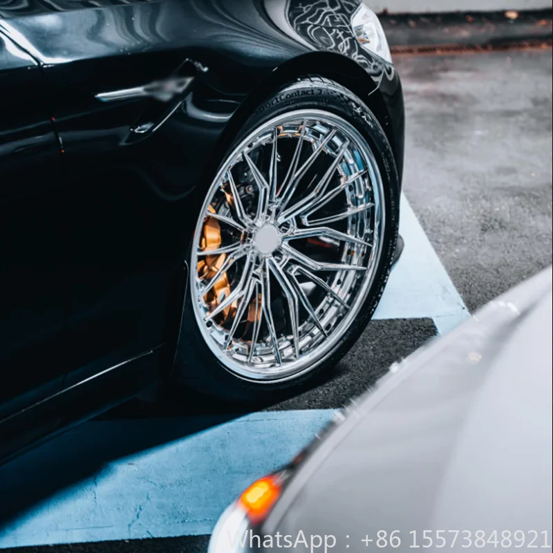 Custom Forged Wheel 20 22 24 26 Inch Rim 5x130 5x114.3 5x120 Polished Lip Brushed Face Passenger Car Wheels for Luxury Car Wheel