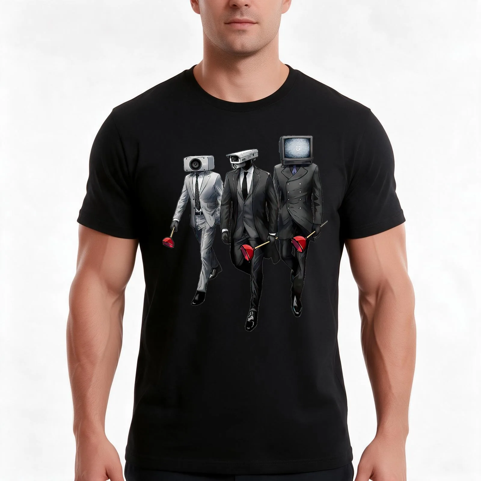 Skibidi Toilet - Cameraman Speakerman T-Shirt Summer Casual Cotton Tee Oversized Streetwear Tops Vintage Graphic Print