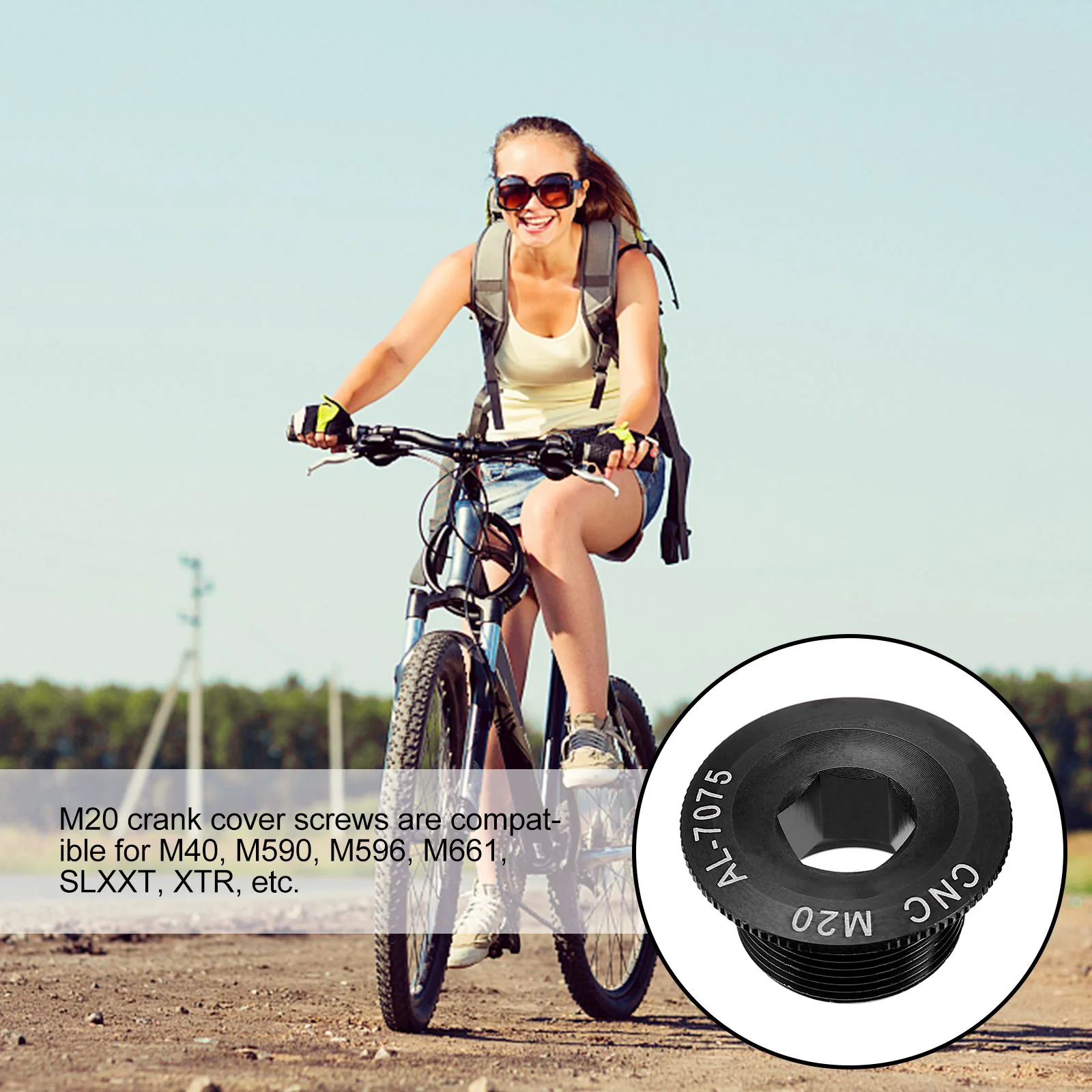 

Aluminum Alloy Crank Cover Screws 10Mm Hole For Bicycle Crankset Fixing Bolt Shaft Nut Chainwheel Screw Track