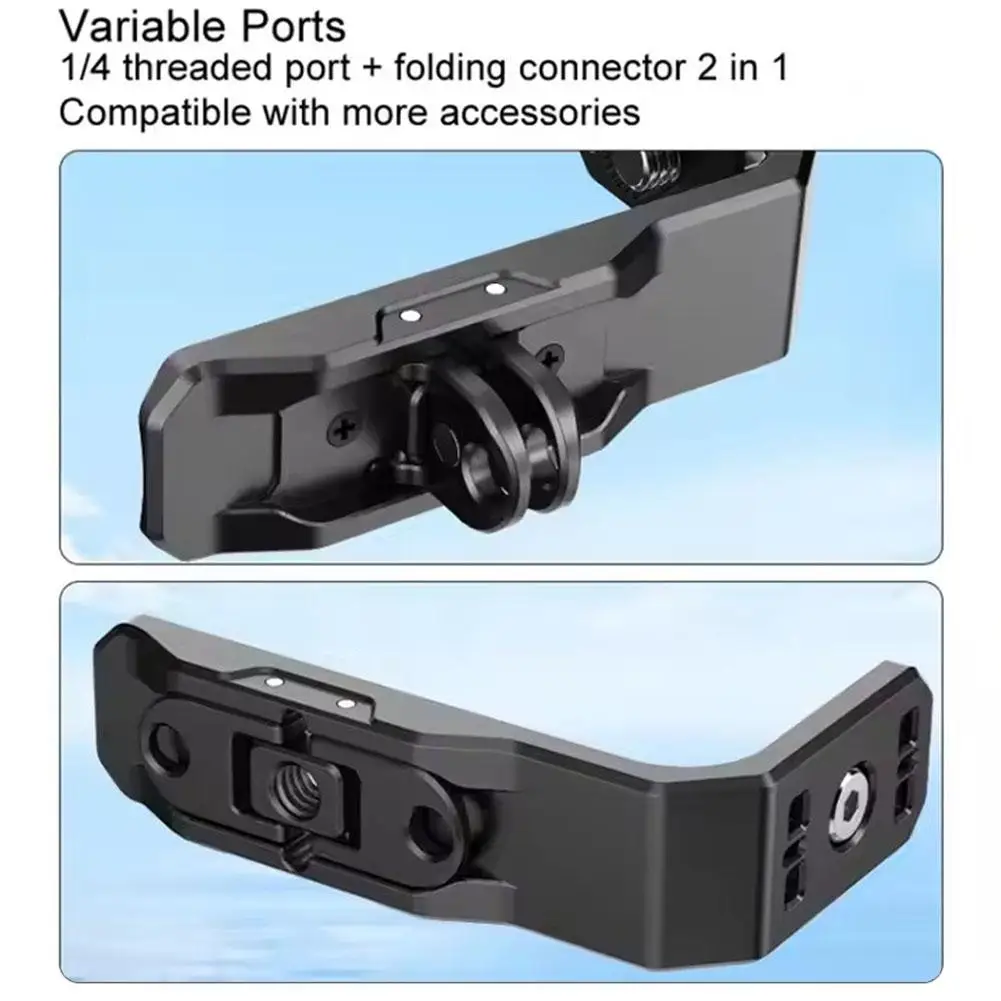 For Insta360 X5/X4 Horizontal And Vertical Magnetic Bracket Aluminum L-Shaped Adapter Bracket Panoramic Motion Camera Accessory