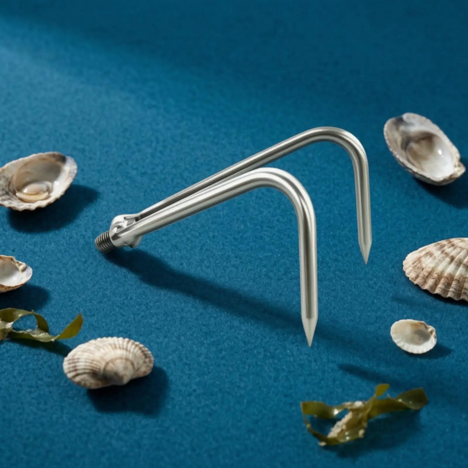 Stainless Steel Rake Head Resistant Rake Head with Threaded Connector Sharp Garden Tool for Gardening, Mushroom Gathering, Beach