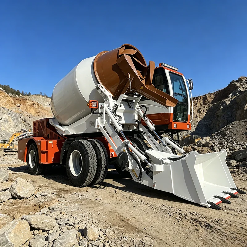 Concrete Mixer Machine - 4-Wheel Drive Concrete Self-loading Mixer Machine