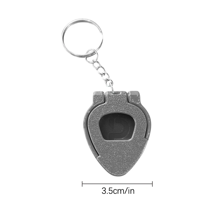 1/3 Buah Kotak Tempat Pick Gitar dengan Gantungan Kunci Plastik Portabel Bergaya untuk Gitaris, Hadiah Sempurna untuk Pecinta Musik Perjalanan Rumah